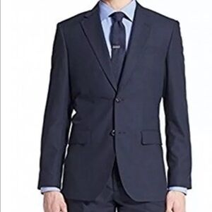 Rockin Sartorial Men Navy wrinkle resistant blazer